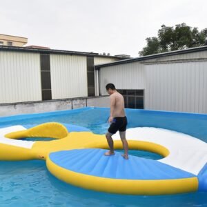 湖または海のための普及した障害物コースの水公園の魅力-- 8 斜面 01