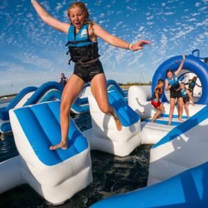 障害物コースインフレータブルを購入 - Bounciaの新しいオープンウォーターチャレンジ - 五重のステップ01