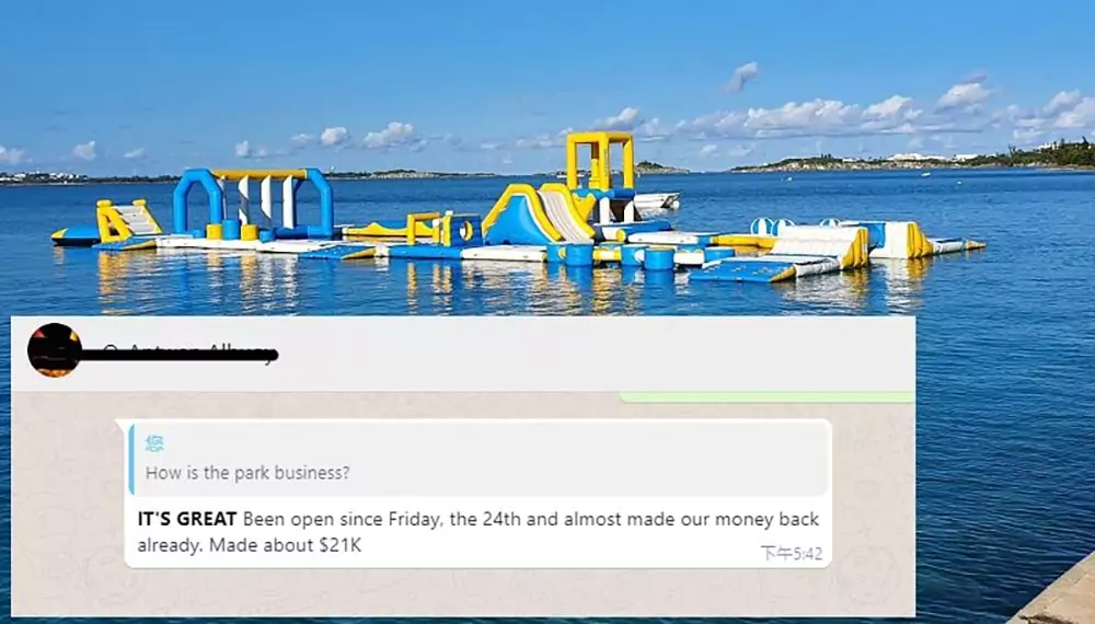 Bouncia-Bermuda-Client's-Feedback-On-Inflatable-Floating-Water-Park-Business