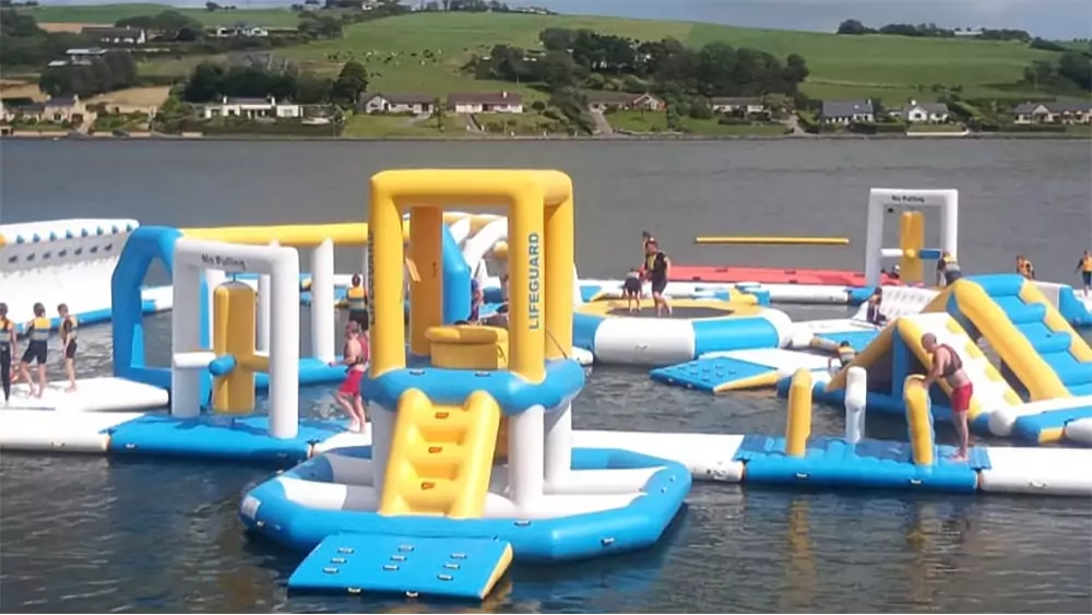 Bouncia's-Lifeguard-Tower-In-Inflatable-Floating-Water-Park