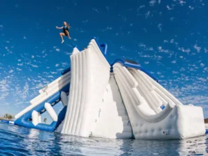 an-attractive-giant-aquatic-inflatable-at-a-water-park