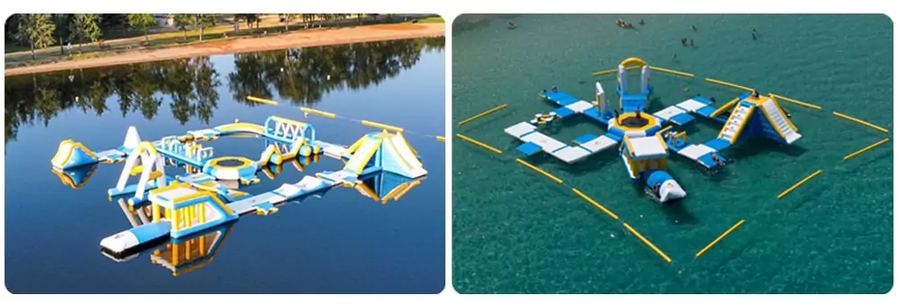 comparison-of-inflatable-water-obstacle-in-lake-and-ocean