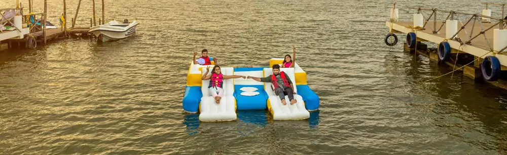 people-enjoying-floating-cabana