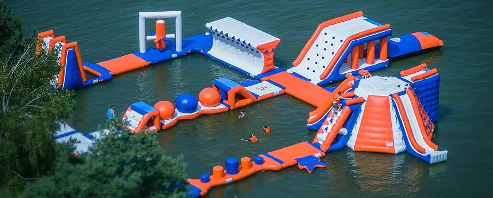 floating-water-park-installed-on-lake