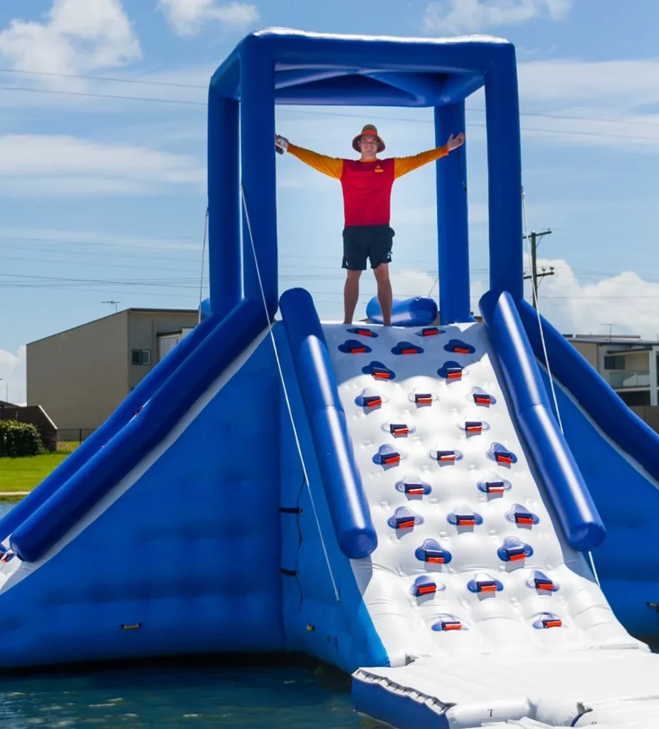 staff-managing-blob-water-inflatable-at-aqua-park