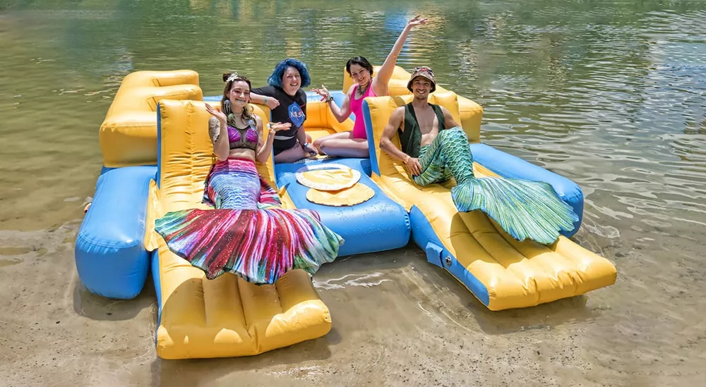 visitors-taking-photos-at-an-inflatable-aqua-park