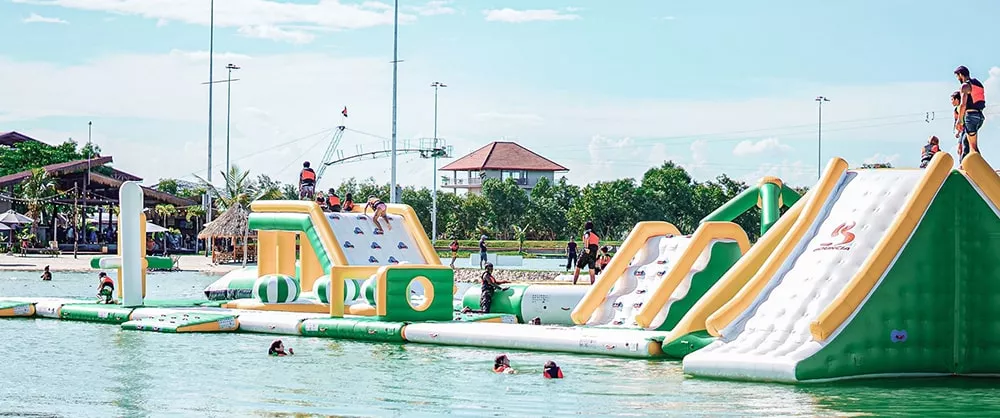a-commercial-inflatable-water-park-on-operation