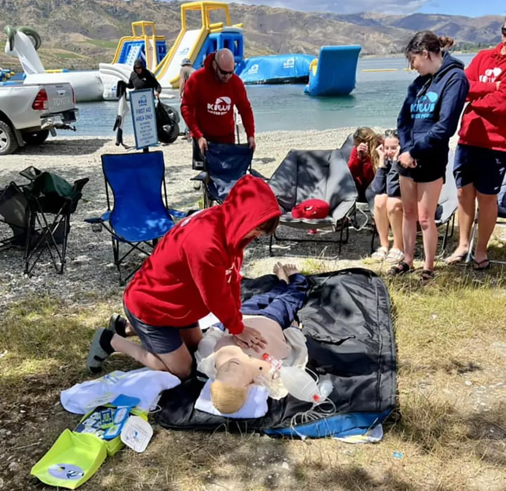 first-aid-training-at-a-commercial-inflatable-water-park