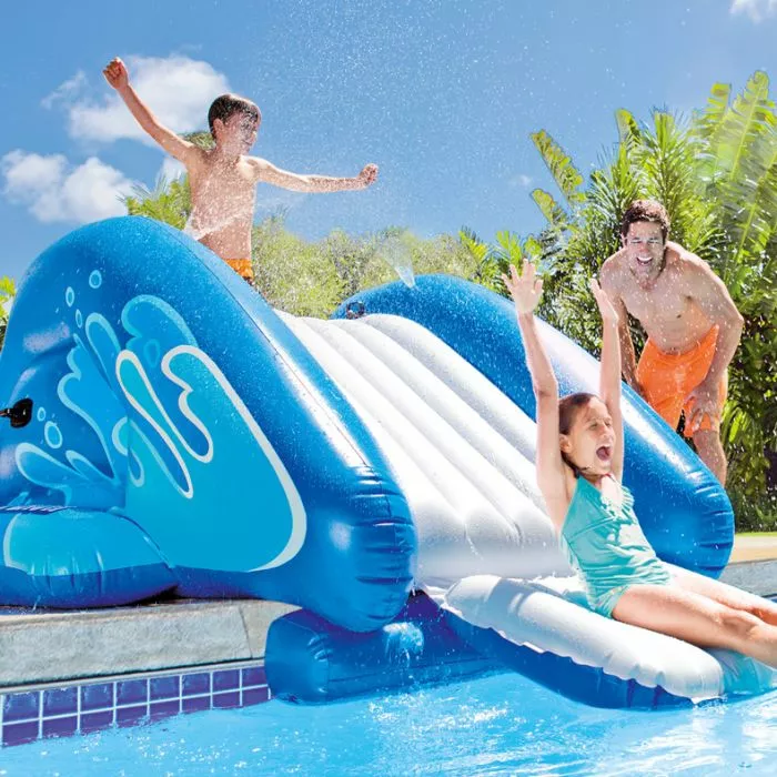 personal inflatable aqua park single slide standalone structure