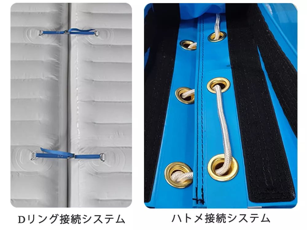 double-connection-system-for-inflatable-water-park-stability