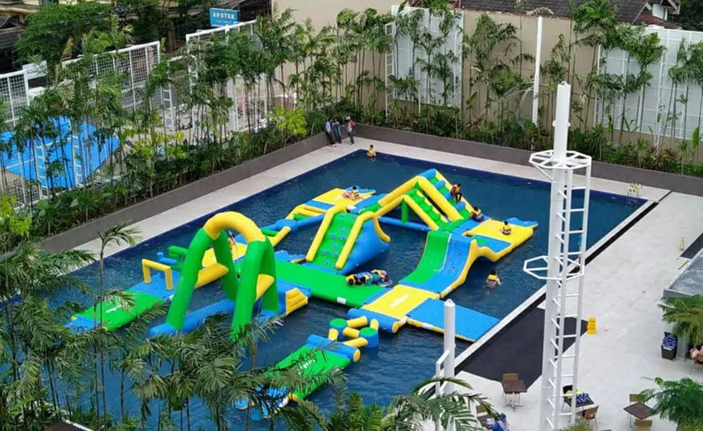 floating-water-park-installed-in-a-resort-pool