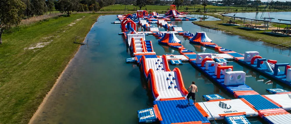 floating-inflatable-obstacle-course-in-a-lake