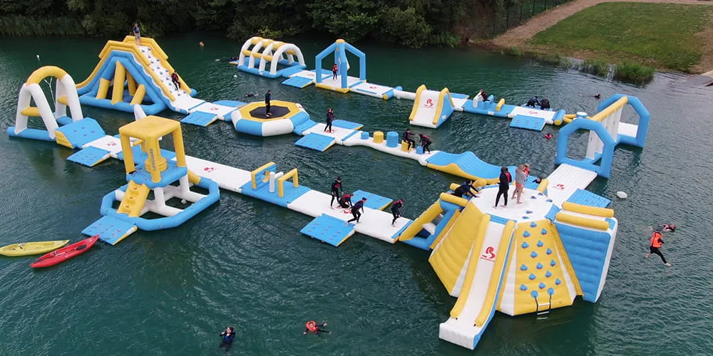 100-person inflatable water park in Whittlesey, UK