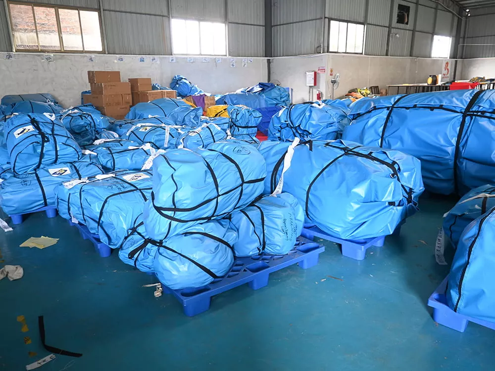 floating-obstacle-course-modules-packed-in-secured-bags-before-shipment