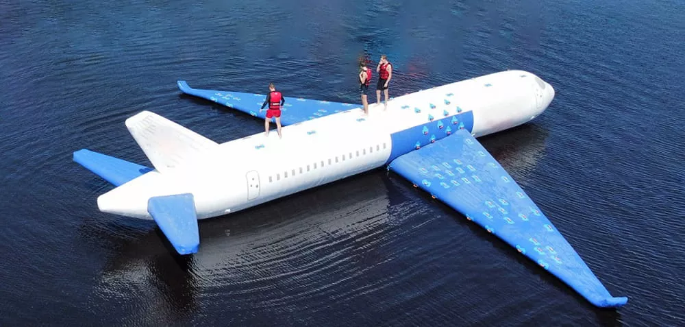 Inflatable-Aqua-Park-with-custom-airplane